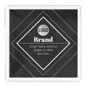 Upload Your Logo & Customizable Text Design Acrylic Tray
