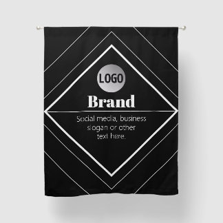 Upload Your Logo & Customizable Text Design Blackout Curtains