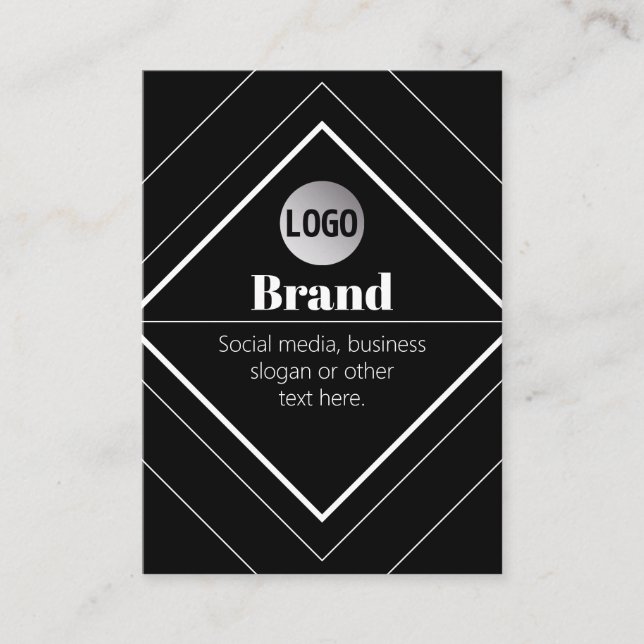 Upload Your Logo & Customizable Text Design Business Card (Front)
