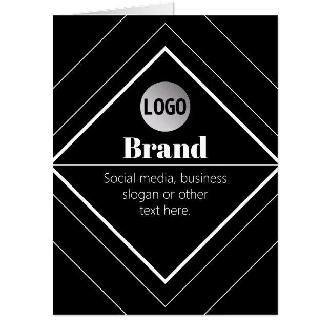 Upload Your Logo & Customizable Text Design Card (Front)