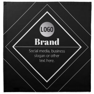 Upload Your Logo & Customizable Text Design Cloth Napkin