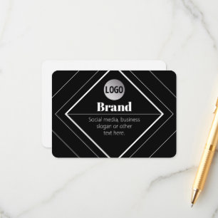 Upload Your Logo & Customizable Text Design Enclosure Card