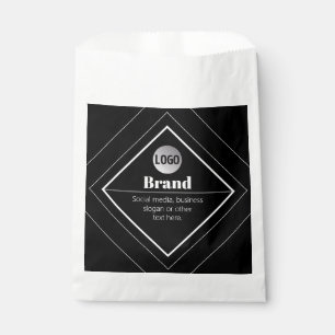Upload Your Logo & Customizable Text Design Favor Bag