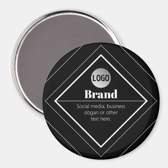 Upload Your Logo & Customizable Text Design Magnet (Front/Back)