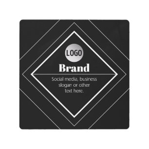 Upload Your Logo & Customizable Text Design Metal Print