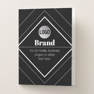 Upload Your Logo & Customizable Text Design Pocket Folder