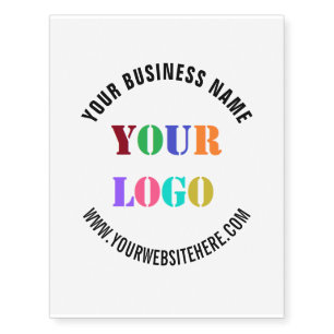 Upload Your Logo Info Temporary Tattoos Example