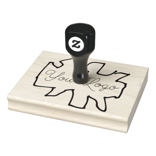 Upload Your Logo Large Business Logo Rubber Stamp (Stamp)