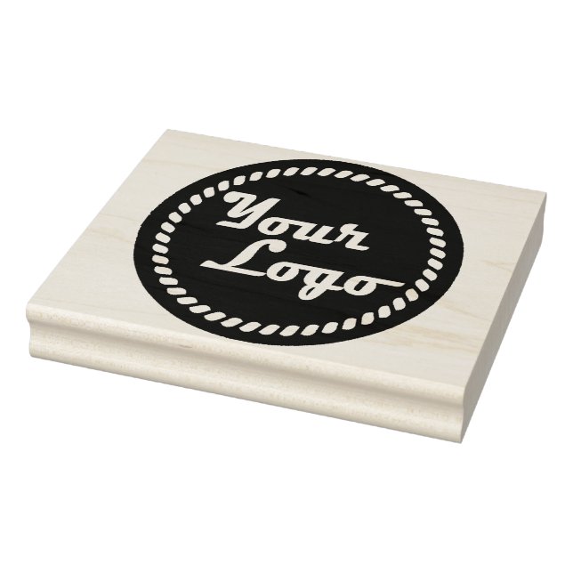Upload Your Logo Large Round Business Logo Rubber Stamp (Stamp)