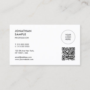 Upload Your Logo Modern Elegant Professional Business Card