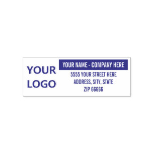 Upload Your Logo Name Address Color Stamp Example