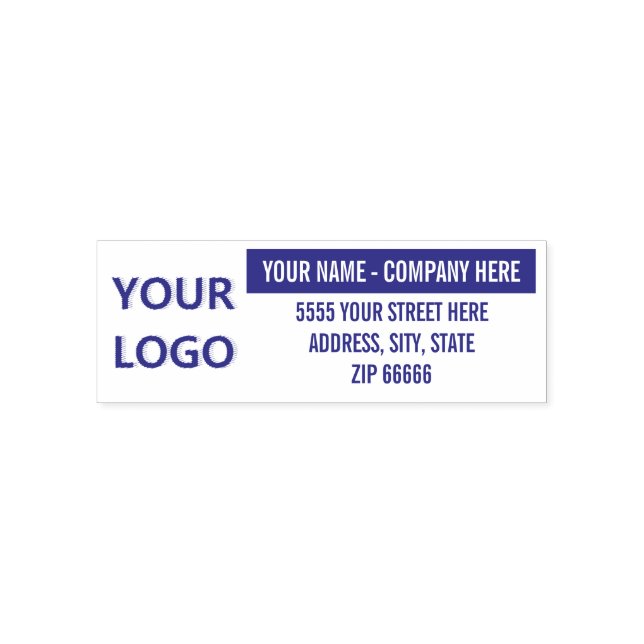 Upload Your Logo Name Address Color Stamp Example (Design)
