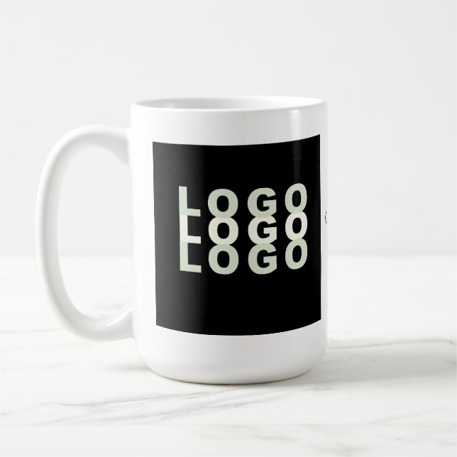 Upload Your Logo or Photo w Optional Text  Coffee  Mug (Left)