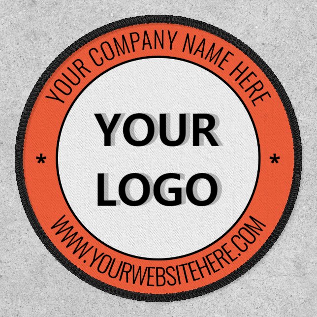 Upload Your Logo Patch Example Add Text Info (Front)