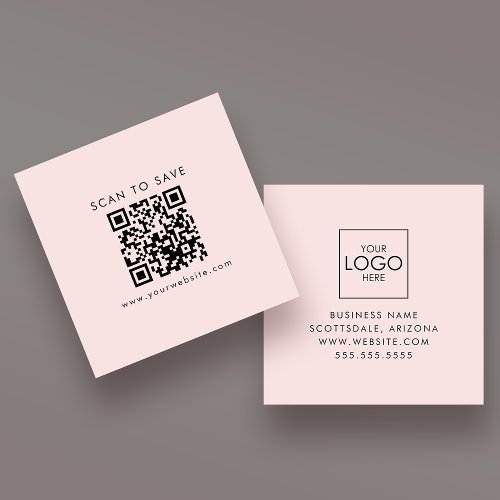 Upload Your Logo QR Code Generator Custom Modern Square Business Card