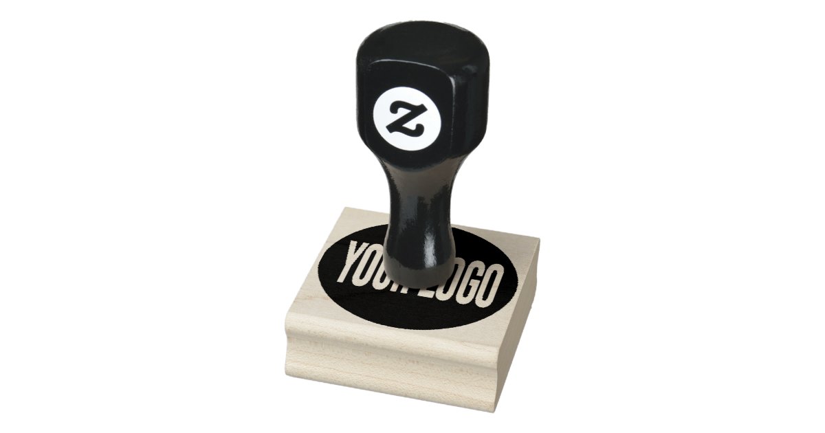 Square & Round Logo Stamp, Extra Large - Wood Handle - Simply Stamps