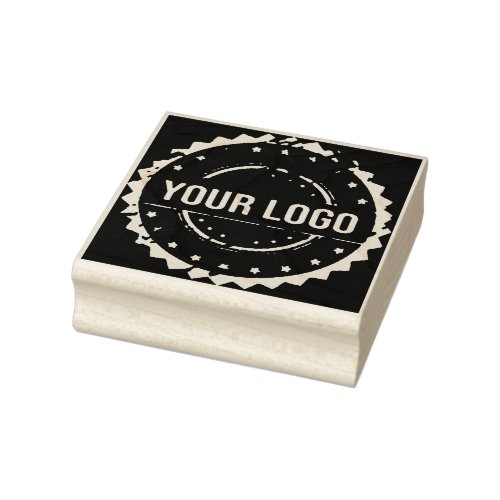Upload Your Logo Square Round Business Logo Rubber Stamp
