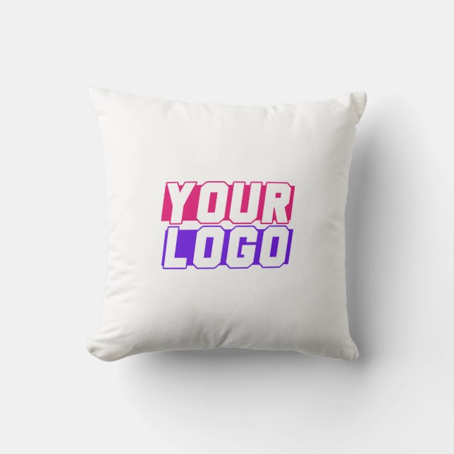 Upload Your Logo Throw Pillow (Front)