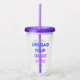 Upload Your loves Image Photo Logo Acrylic Tumbler