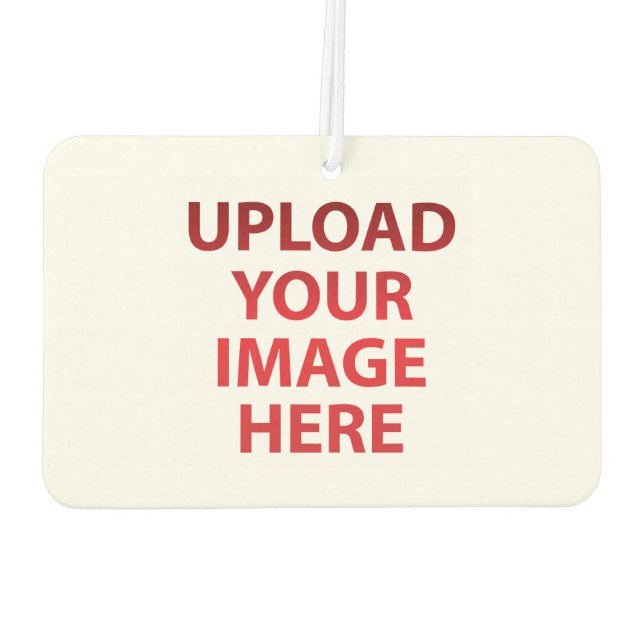 Upload Your loves  Image Photo Logo Air Freshener (Back)