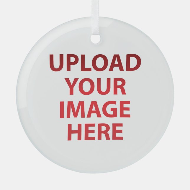 Upload Your loves  Image Photo Logo Glass Ornament (Front)