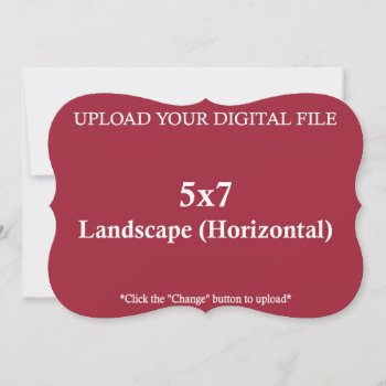 Upload Your Own 5 X 7 Design With Bracket Edges by PuggyPrints at Zazzle