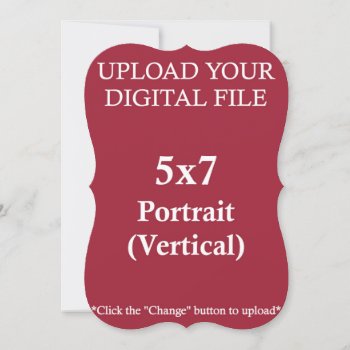 Upload Your Own 5 X 7 Design With Bracket Edges by PuggyPrints at Zazzle