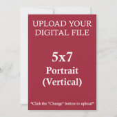 Upload Your Own 5 x 7 Design with Square Edges (Front)