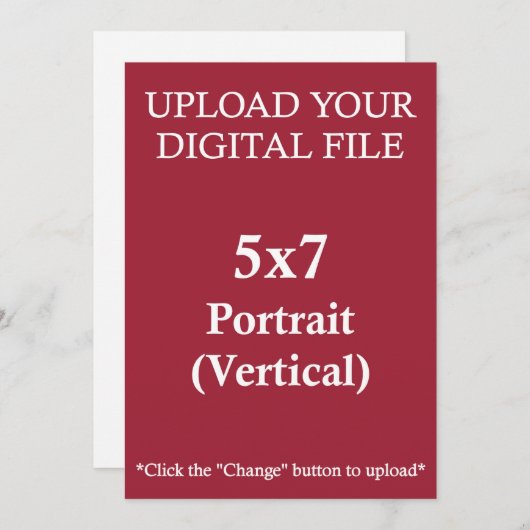 Upload Your Own 5 x 7 Design with Square Edges (Front/Back)