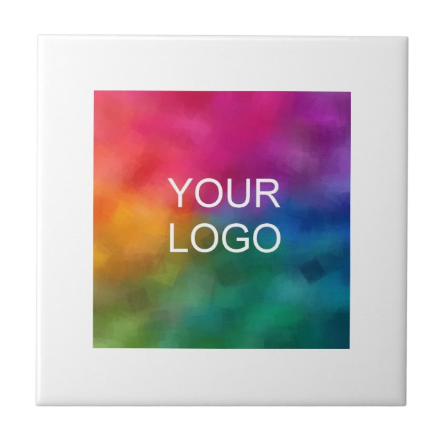 Upload Your Own Business Company Logo Here Ceramic Tile (Front)