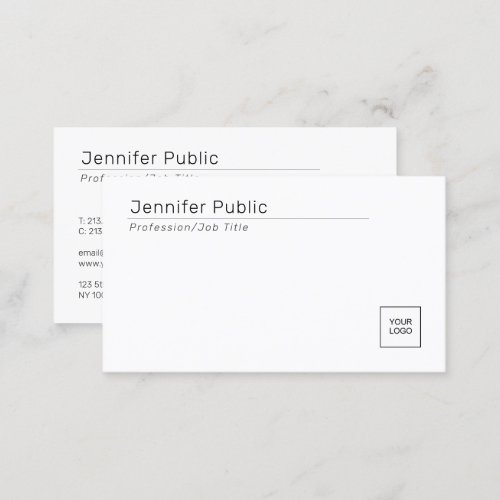 Upload Your Own Company Logo Custom Template Business Card