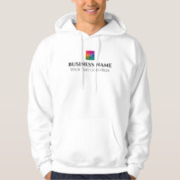 Upload Your Own Company Logo Here Men&#39;s White Hoodie