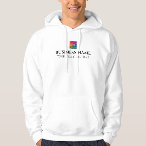 Upload Your Own Company Logo Here Mens White Hoodie