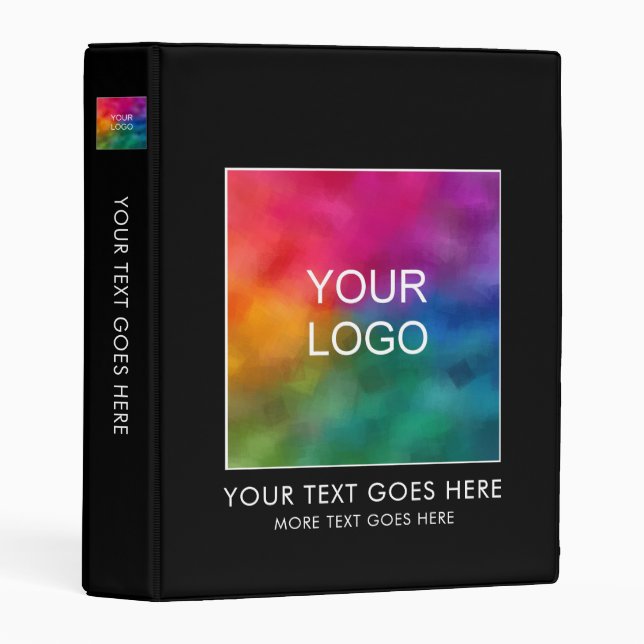 Upload Your Own Company Logo Text Here Mini Binder (Front/Spine)