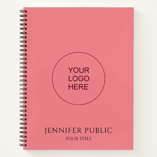 Upload Your Own Company Logo Text Here Notebook