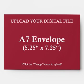 Upload Your Own Design A7 Envelope by PuggyPrints at Zazzle