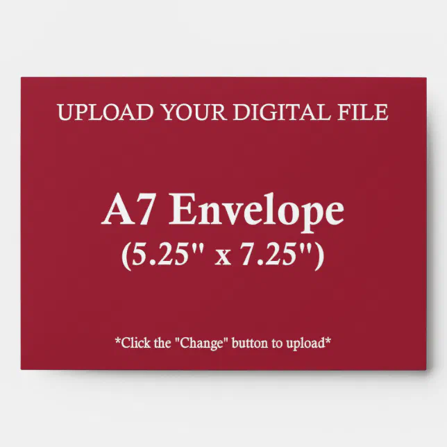 Upload Your Own Design A7 Envelope Zazzle