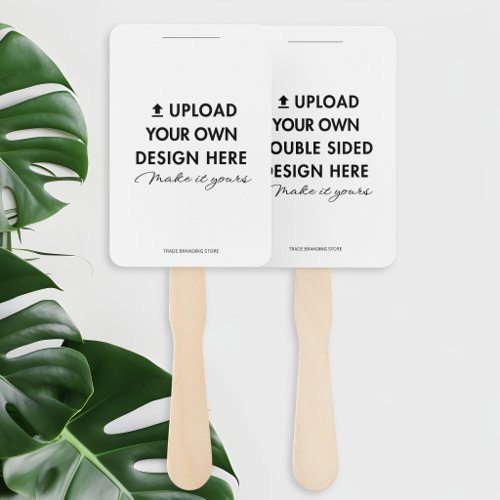 Upload Your Own Design Custom Wedding Program Hand Fan