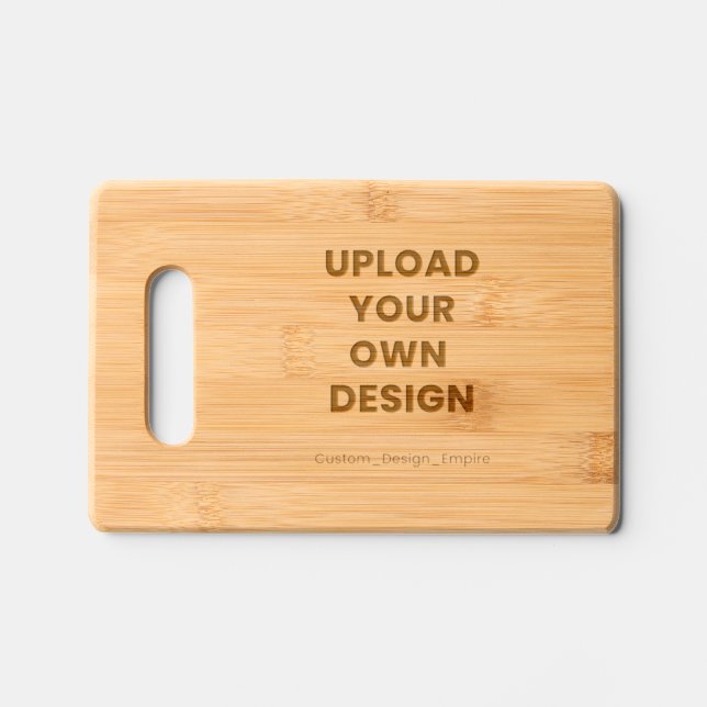Upload Your Own Design Here | Black and White Engraved Cutting Board (Front)