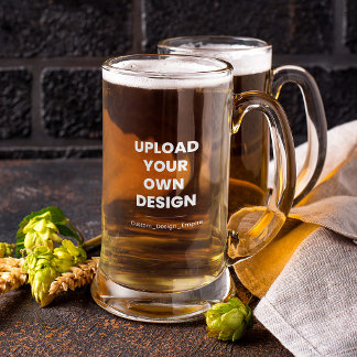 Upload Your Own Design Here | Black and White Stein