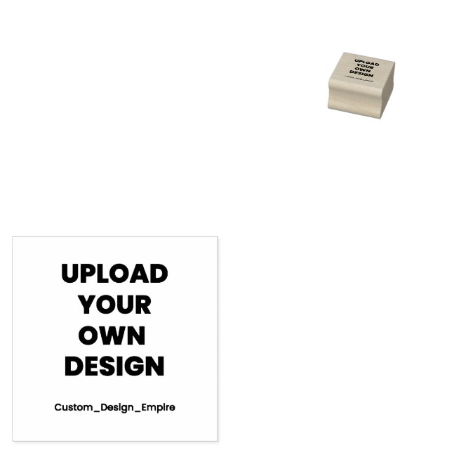Upload Your Own Design Here | Black & White Rubber Stamp (Stamped)