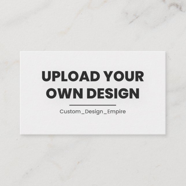 Upload Your Own Design Here | Custom Advice Card (Front)