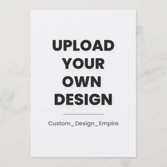 Upload Your Own Design Here | Custom Program (Front)