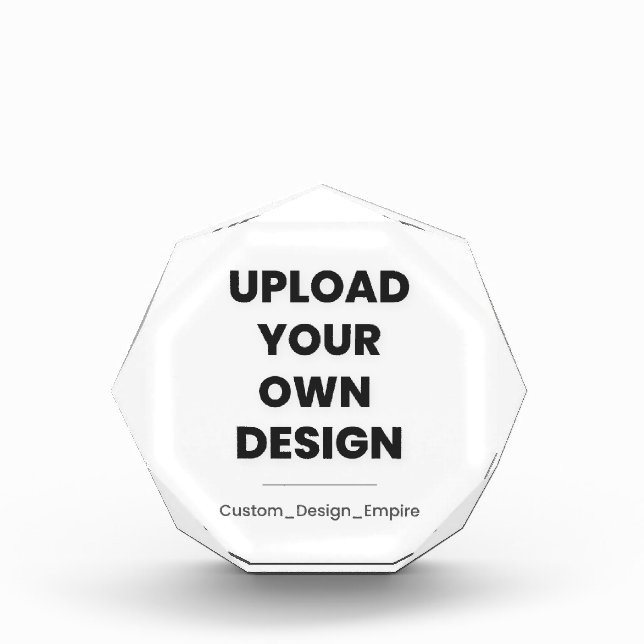 Upload Your Own Design Here | Custom Template Acrylic Award (Front)