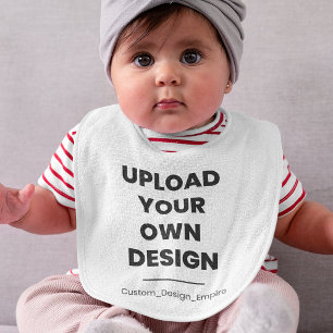 Upload Your Own Design Here   Custom Template Baby Bib