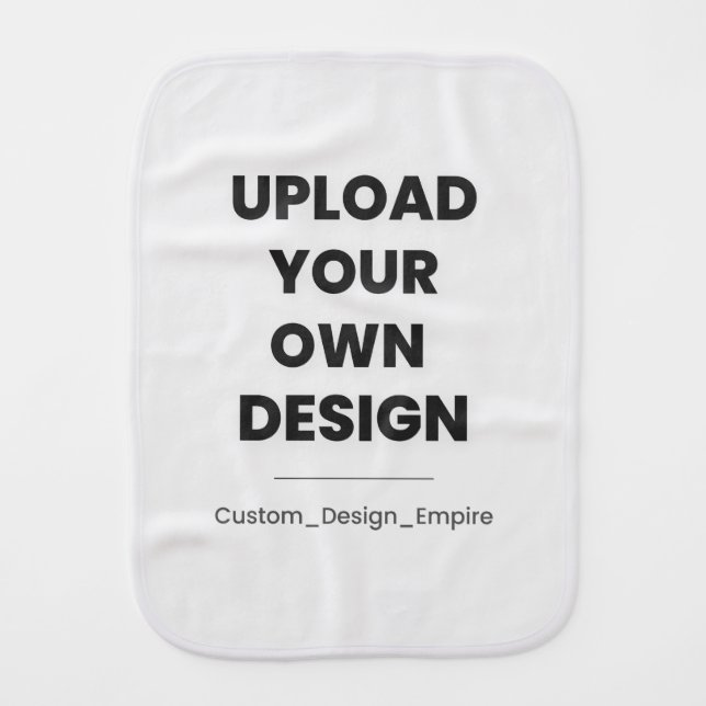 Upload Your Own Design Here | Custom Template Baby Burp Cloth (Front)
