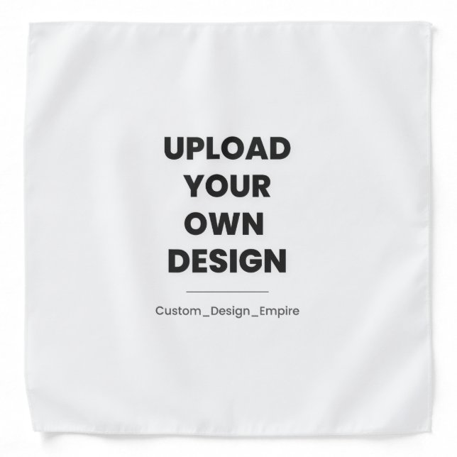 Upload Your Own Design Here | Custom Template Bandana (Front)