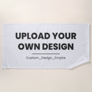 Upload Your Own Design Here   Custom Template Beach Towel