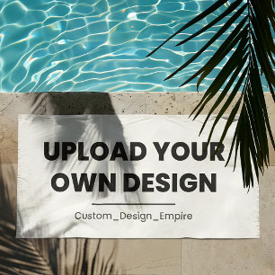 Upload Your Own Design Here   Custom Template Beach Towel