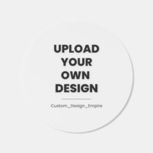 Upload Your Own Design Here Custom Template Classic Round Sticker
